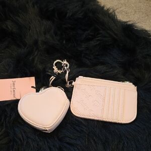 Juicy Couture Blush Heart Coin Purse and Card Holder
